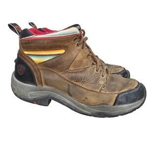 Ariat Terrain Hiking Boots Womens 8 B Brown Leather Waterproof‎ Trail Outdoors